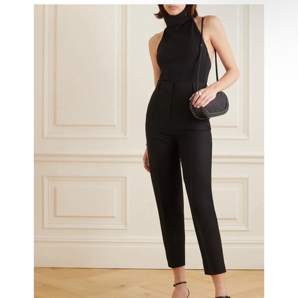 TOTEME Pleated woven straight-leg pants DK 32